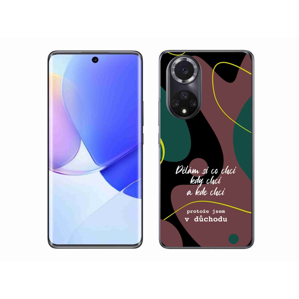 Gélový kryt mmCase na Huawei Nova 9 - vtipný text 10 čierne pozadie
