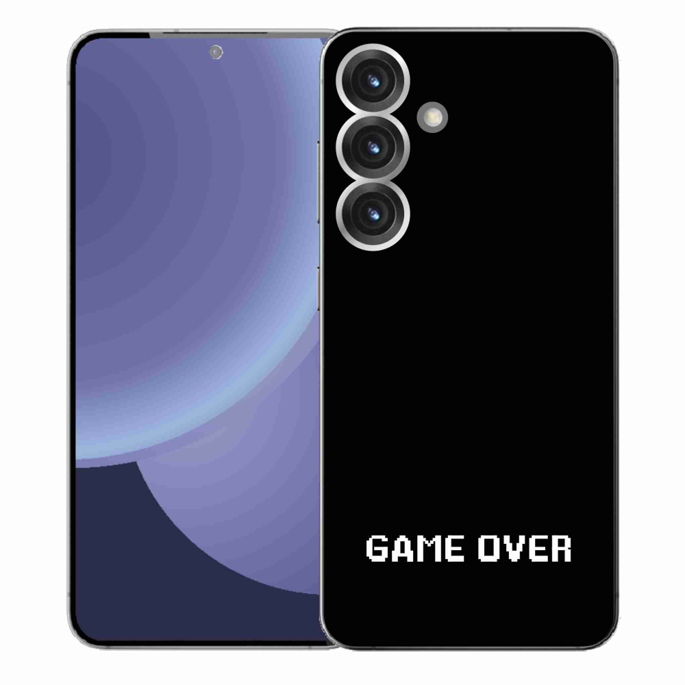 Gélový kryt mmCase na Samsung Galaxy S25+ - game over čierne pozadie