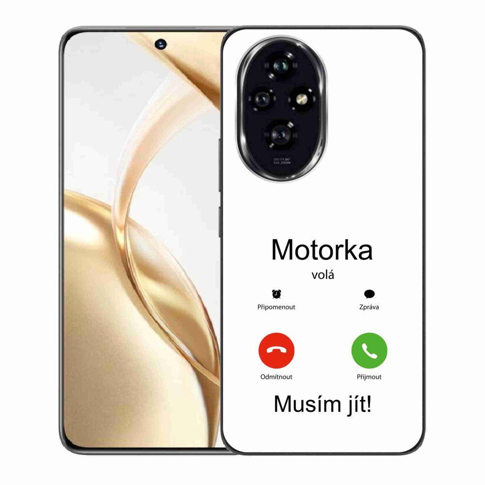Gélový kryt mmCase na Honor 200 5G - motorka volá biele pozadie