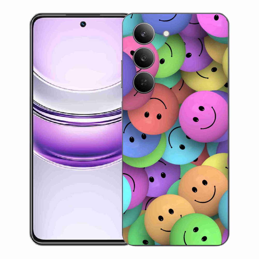 Gélový kryt mmCase na Realme 14x 5G - farební smajlíci