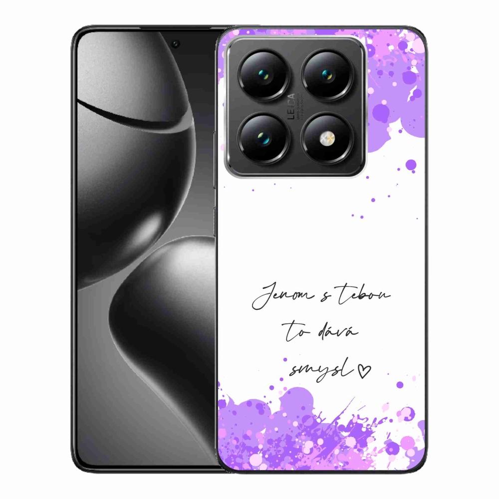 Gélový kryt mmCase na Xiaomi 14T Pro - zamilovaný text biele pozadie