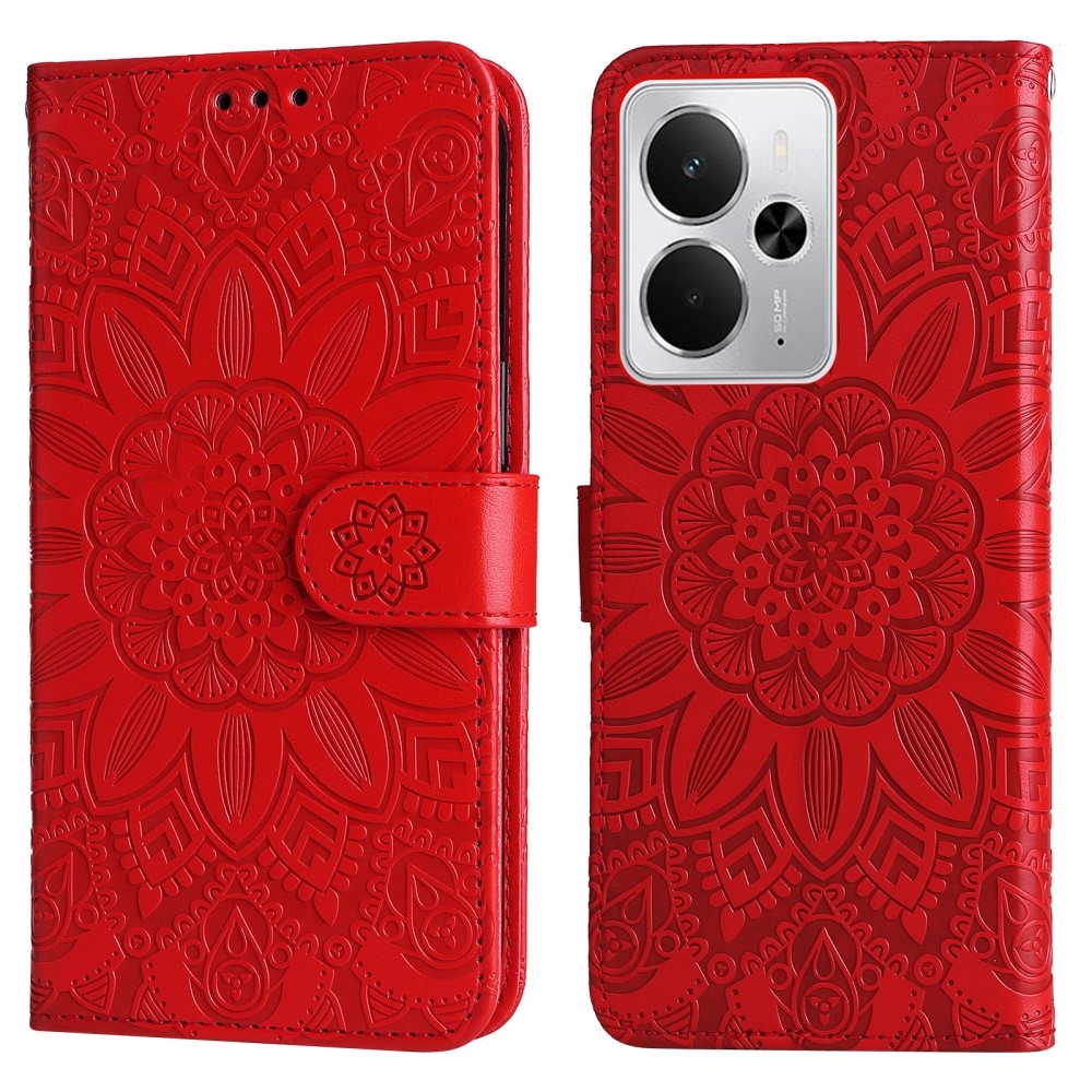 Sunflower knižkové puzdro na Realme 14 5G - červené