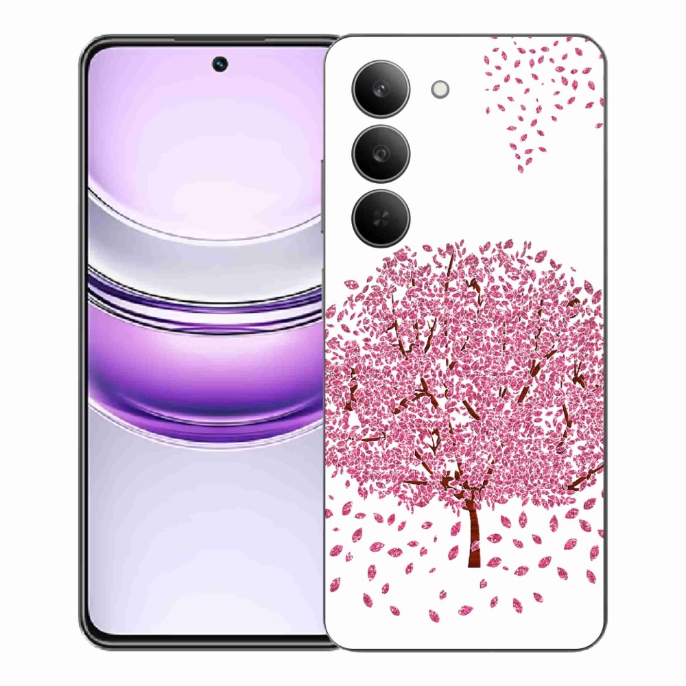 Gélový kryt mmCase na Realme 14x 5G - kreslený strom s listami