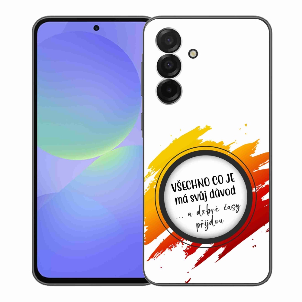 Gélový kryt mmCase na Samsung Galaxy A36 5G - citát 3 biele pozadie