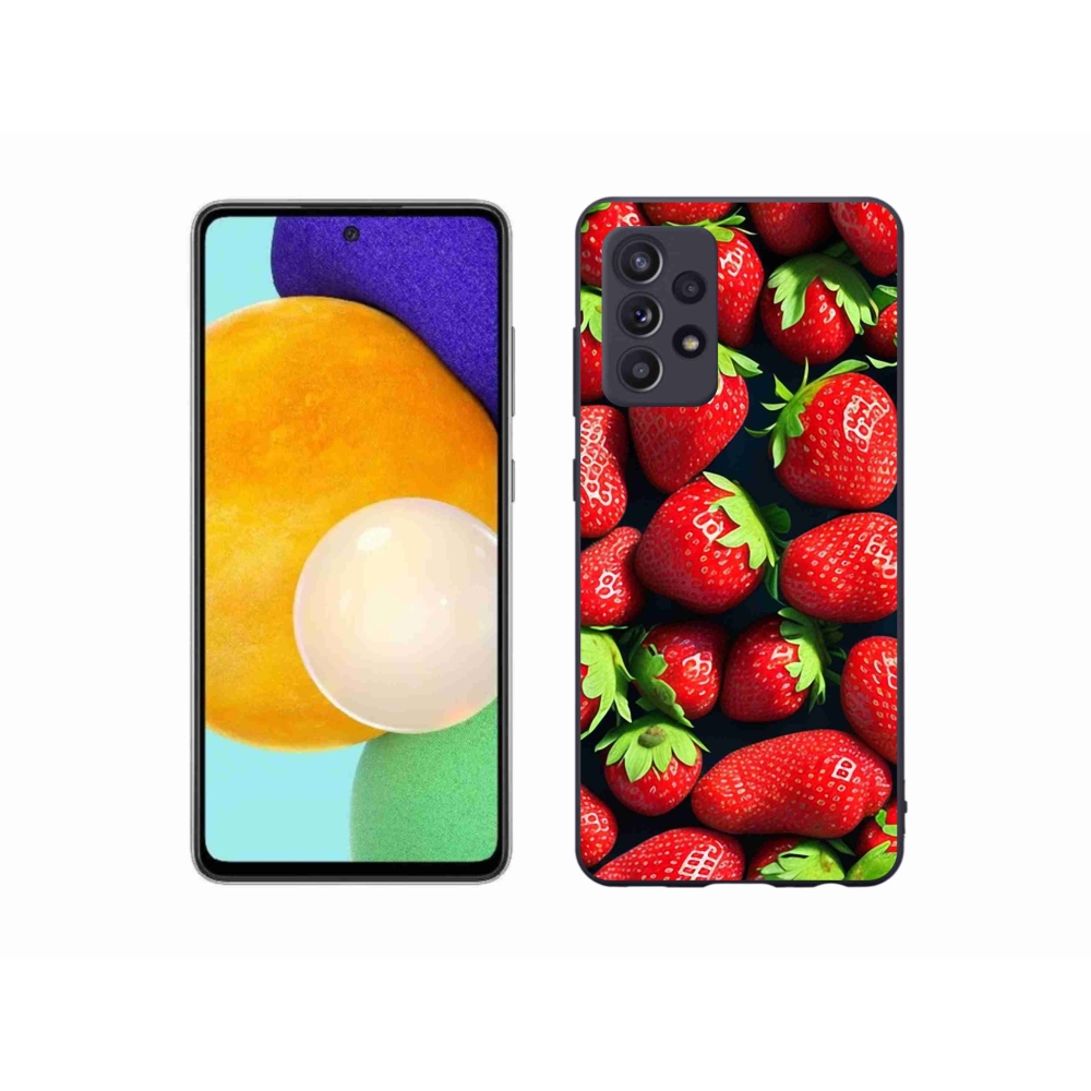 Gélový kryt mmCase na Samsung Galaxy A52/A52 5G - jahody