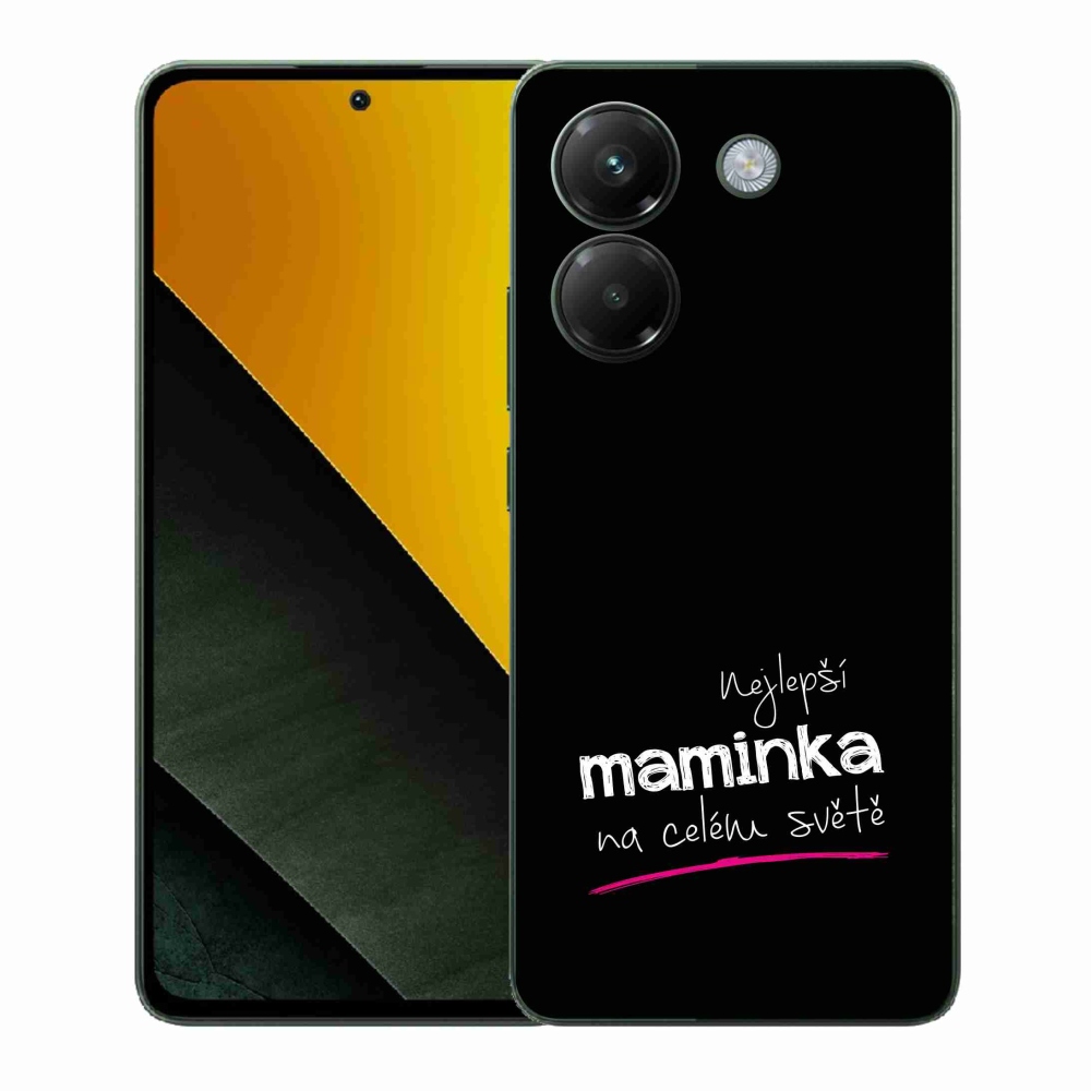 Gélový kryt mmCase na Xiaomi Poco M7 Pro 5G - najlepšia mamička 4 čierne pozadie