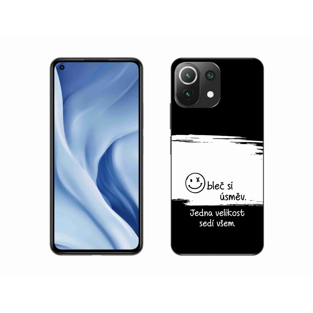 Gélový kryt mmCase na Xiaomi Mi 11 Lite 4G/5G - vtipný text 8 bieločierne pozadie