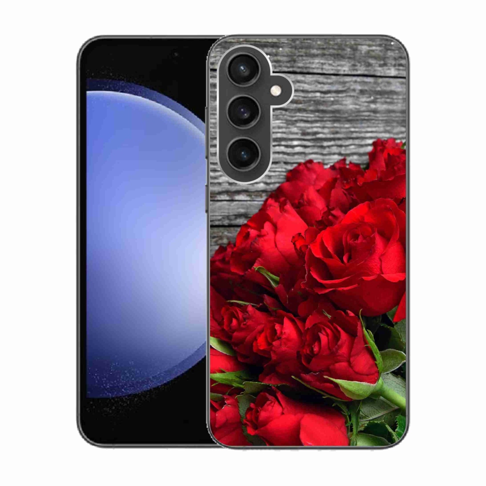 Gélový kryt mmCase na Samsung Galaxy S23 FE - červené ruže