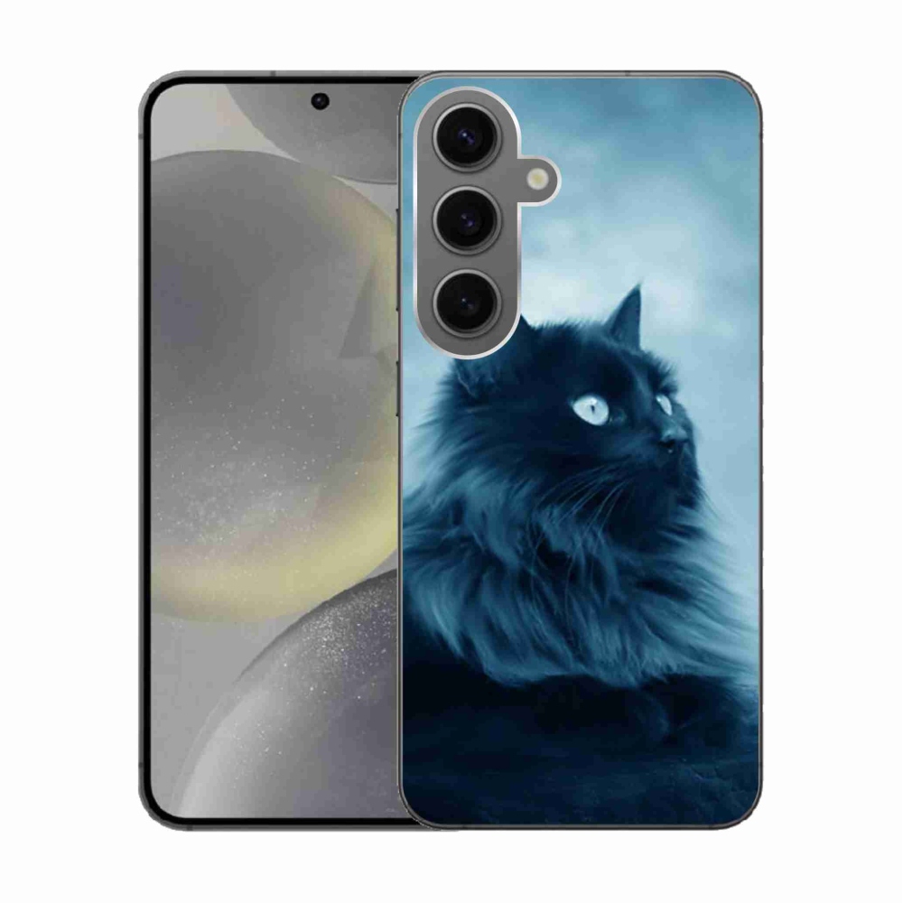 Gélový obal mmCase na Samsung Galaxy S24 - čierna mačka 1
