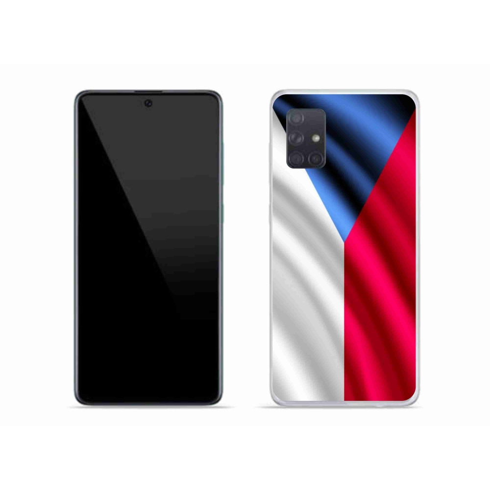 Gélový kryt mmCase na mobil Samsung Galaxy A71 - česká vlajka