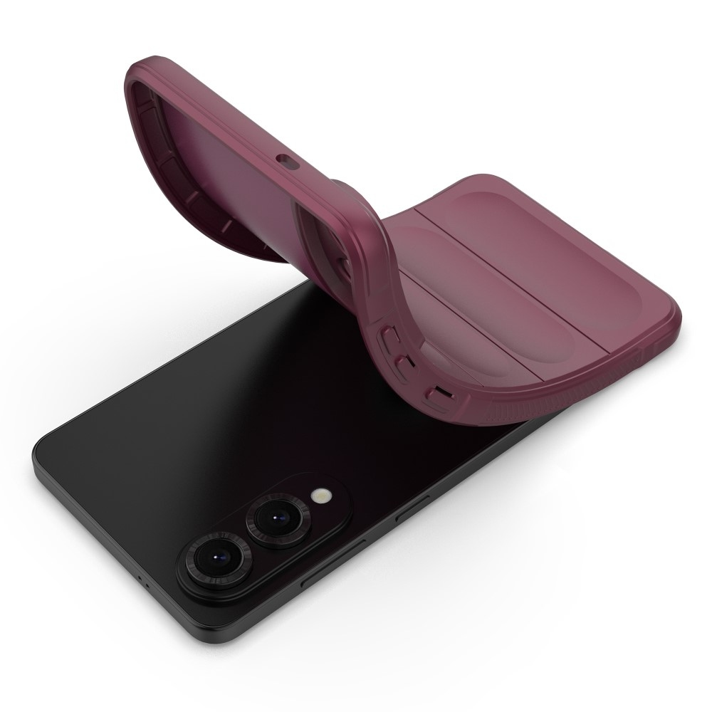 Rugg odolný gélový obal na Samsung Galaxy S25 Edge - vínový