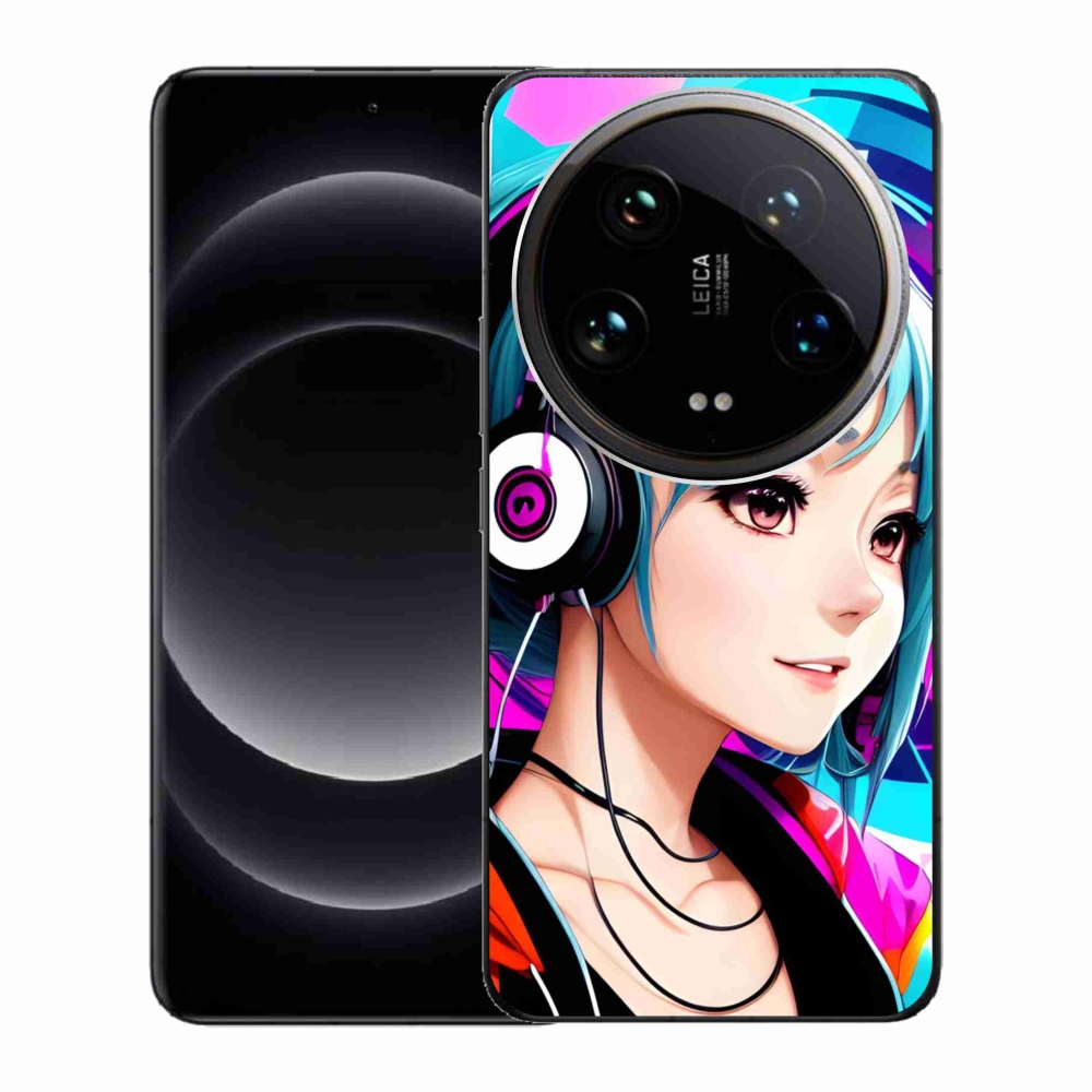 Gélový kryt mmCase na Xiaomi 14 Ultra - dievča so slúchadlami