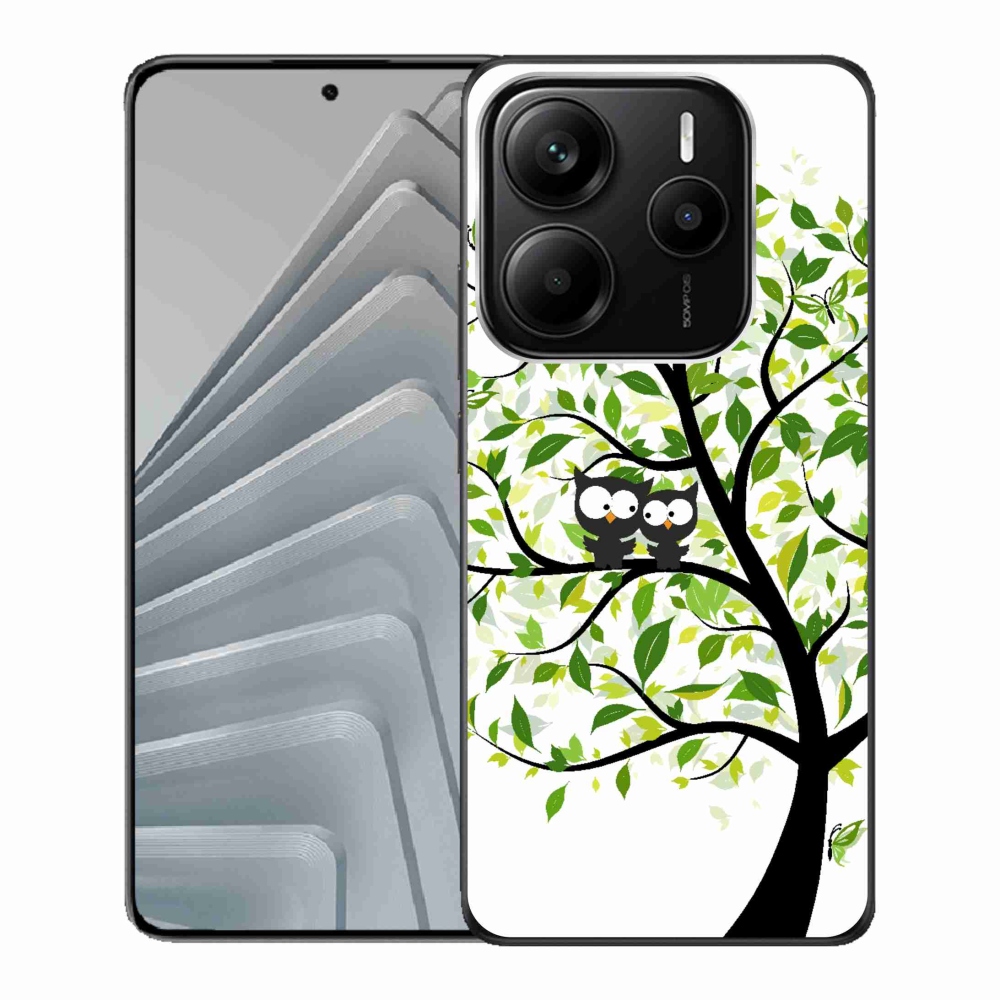 Gélový kryt mmCase na Xiaomi Redmi Note 14 5G - sovičky na strome