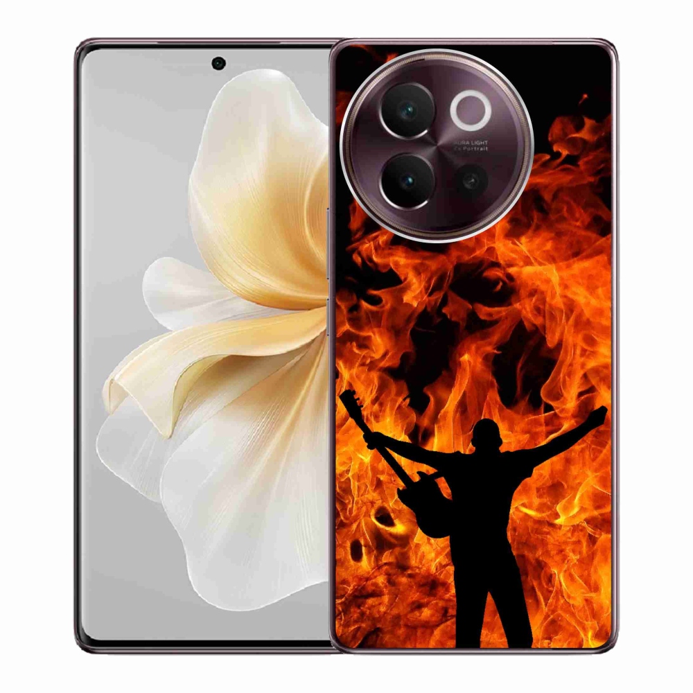 Gélový kryt mmCase na Vivo V40 Lite 5G - muzikant a oheň