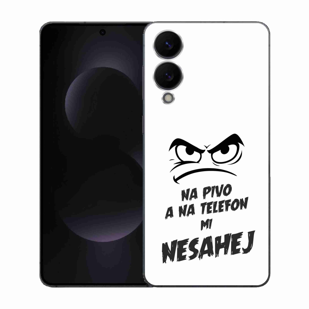 Gélový kryt mmCase na Samsung Galaxy S25 Edge - pivný motív 2 biele pozadie