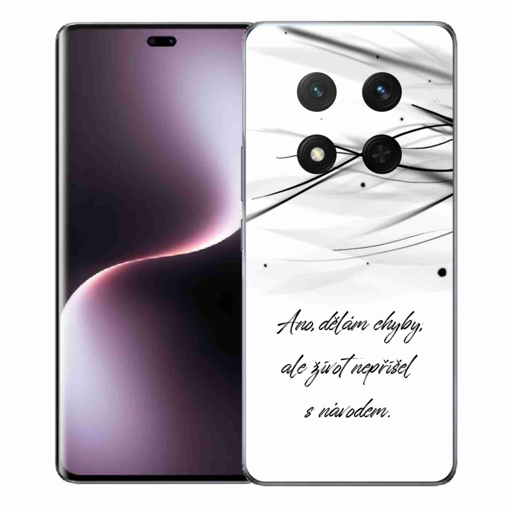 Gélový kryt mmCase na Honor Magic 7 Lite 5G - citát biele pozadie
