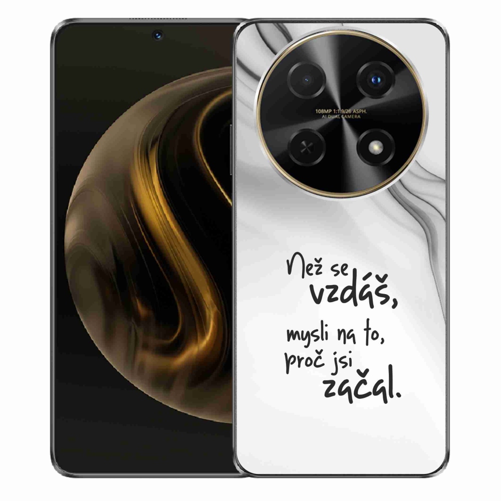 Gélový kryt mmCase na Huawei Nova 12i - citát 2 biele pozadie
