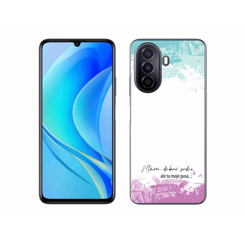 Gélový kryt mmCase na Huawei Nova Y70 - vtipný text 3 biele pozadie