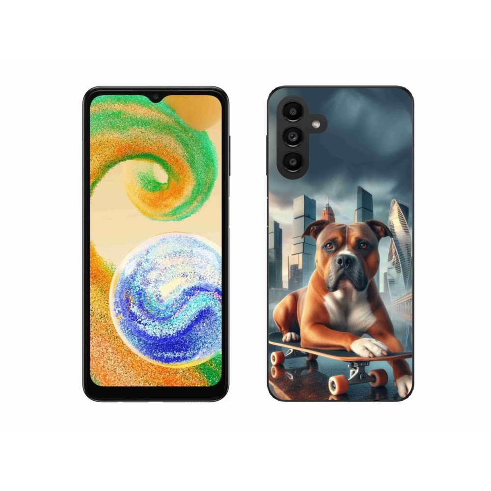 Gélový kryt mmCase na Samsung Galaxy A04s (164.7x76.7x9.1mm) - pes na skateboarde