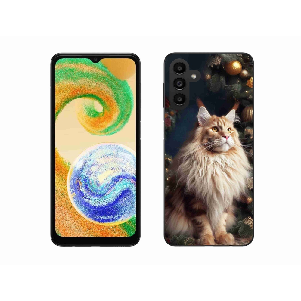 Gélový kryt mmCase na Samsung Galaxy A04s (164.7x76.7x9.1mm) - mačka pri stromčeku