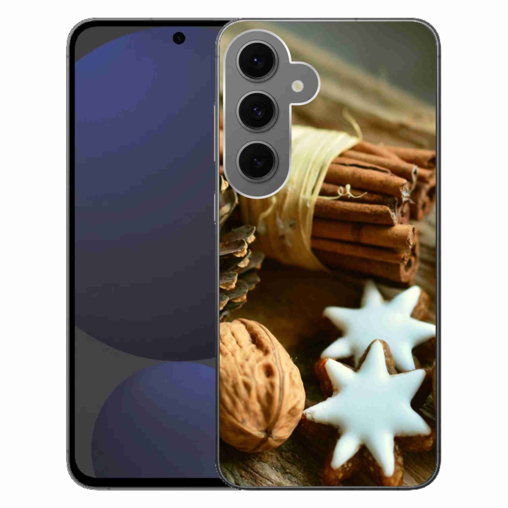 Gélový kryt mmCase na Samsung Galaxy S24 FE - škorica a perníčky