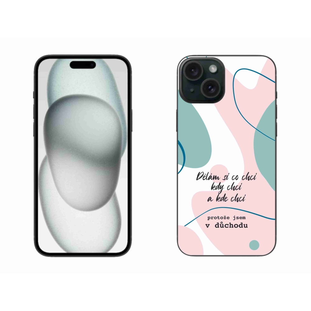 Gélový kryt mmCase na iPhone 15 Plus - vtipný text 10 biele pozadie