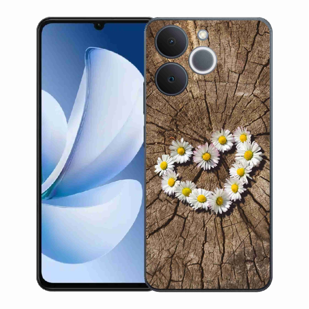 Gélový kryt mmCase na Realme Note 70T - srdce z margaréty