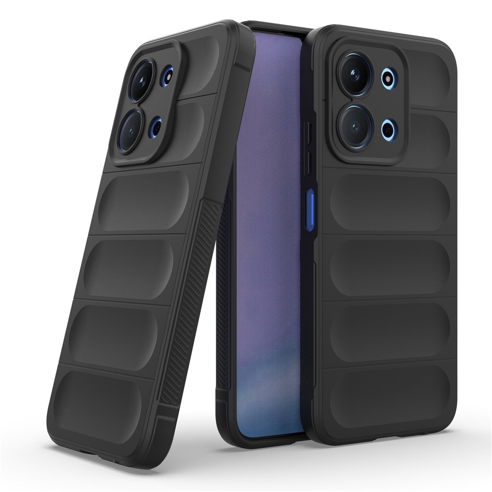 Rugg odolný gélový obal na Xiaomi Redmi 15C 4G (171mm)/Poco C85 4G (171mm) - čierny