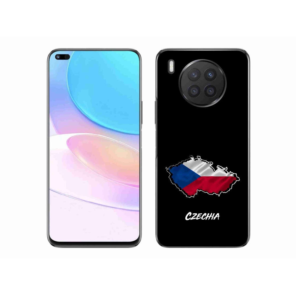 Gélový kryt mmCase na Huawei Nova 8i - Czechia čierne pozadie