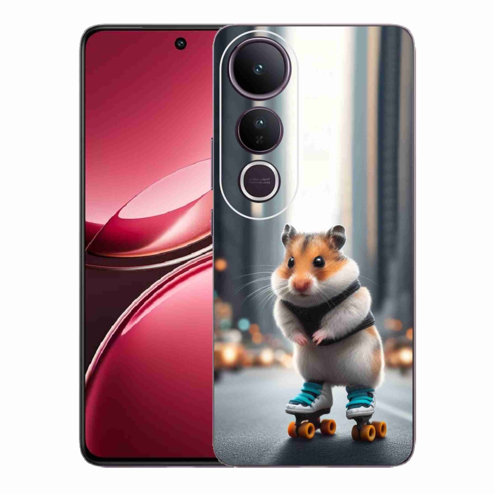Gélový kryt mmCase na Vivo V50 Lite 4G/5G - škrečok na korčuliach