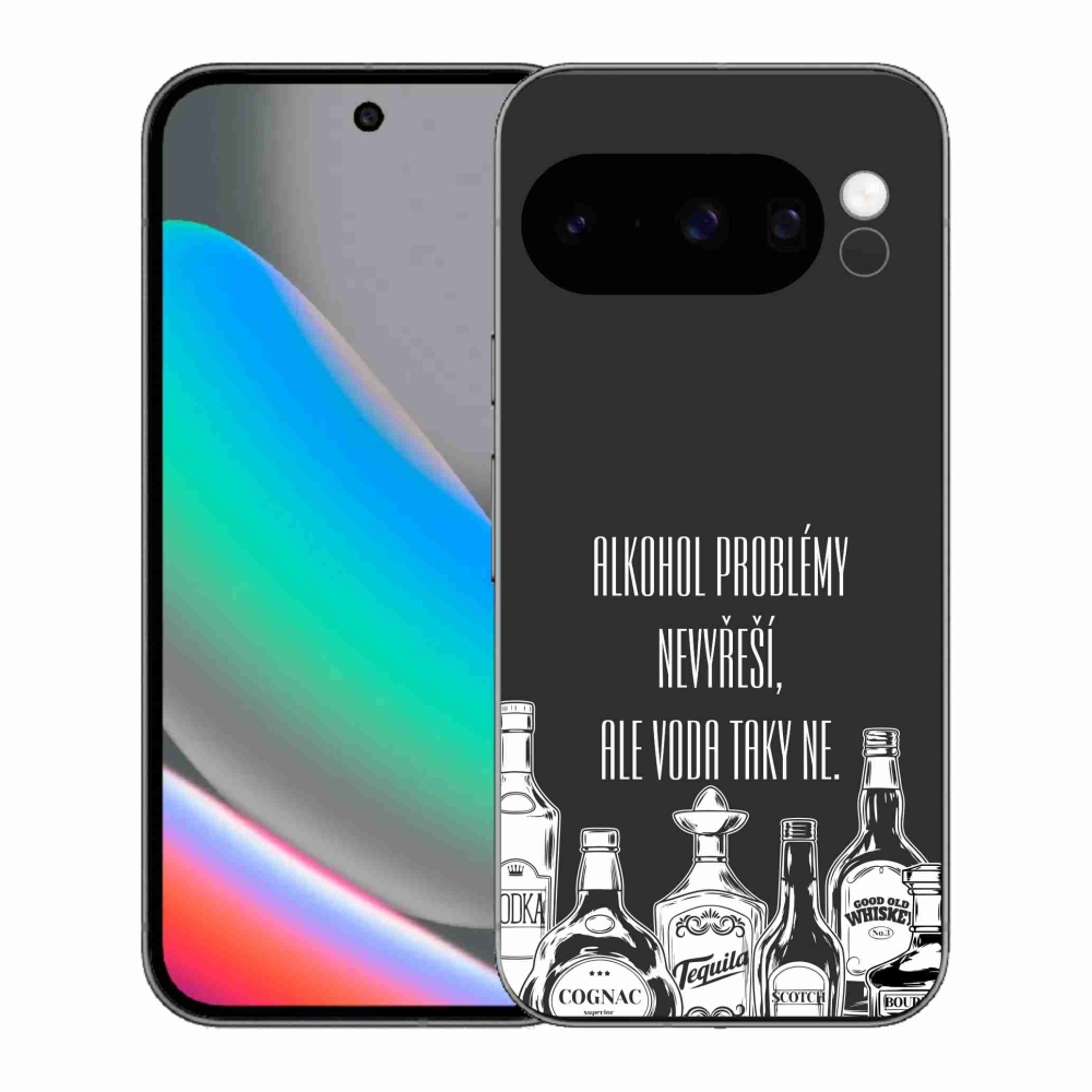 Gélový kryt mmCase na Google Pixel 10 Pro - vtipný text čierne pozadie