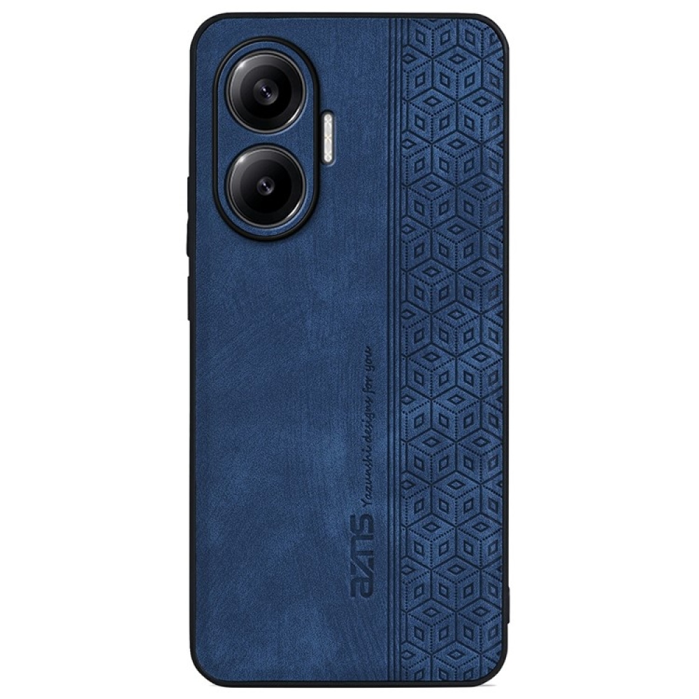 AZNS gélový obal potiahnutý PU kožou pre mobil Xiaomi Poco F7 5G - modrý