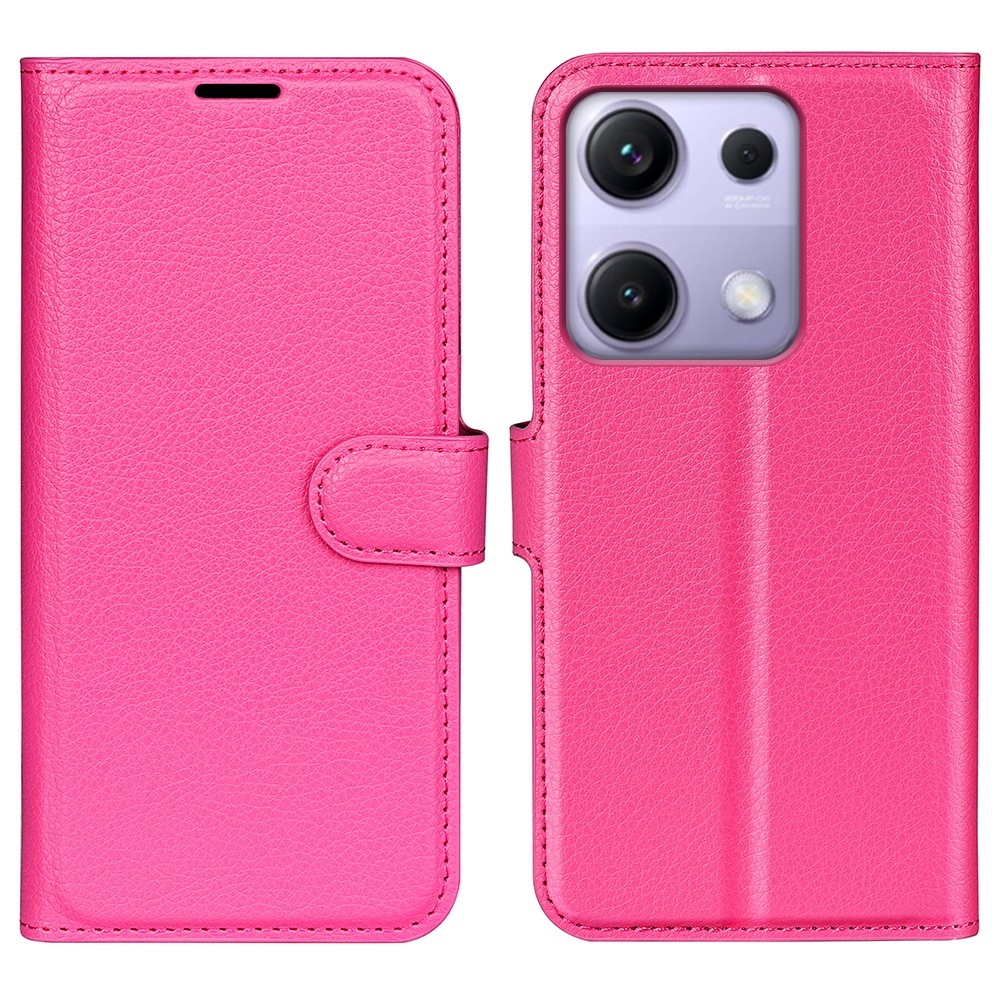 Litchi knižkové puzdro na Xiaomi Redmi Note 14S - rose