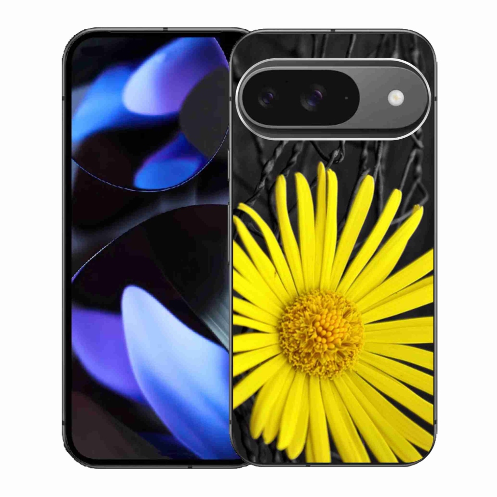 Gélový kryt mmCase na Google Pixel 9/9 Pro - žltý kvet