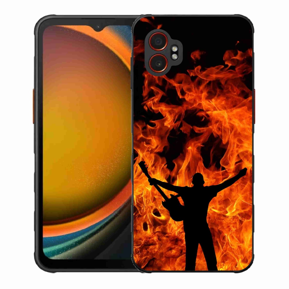 Gélový kryt mmCase na Samsung Galaxy Xcover 7 Pro - muzikant a oheň