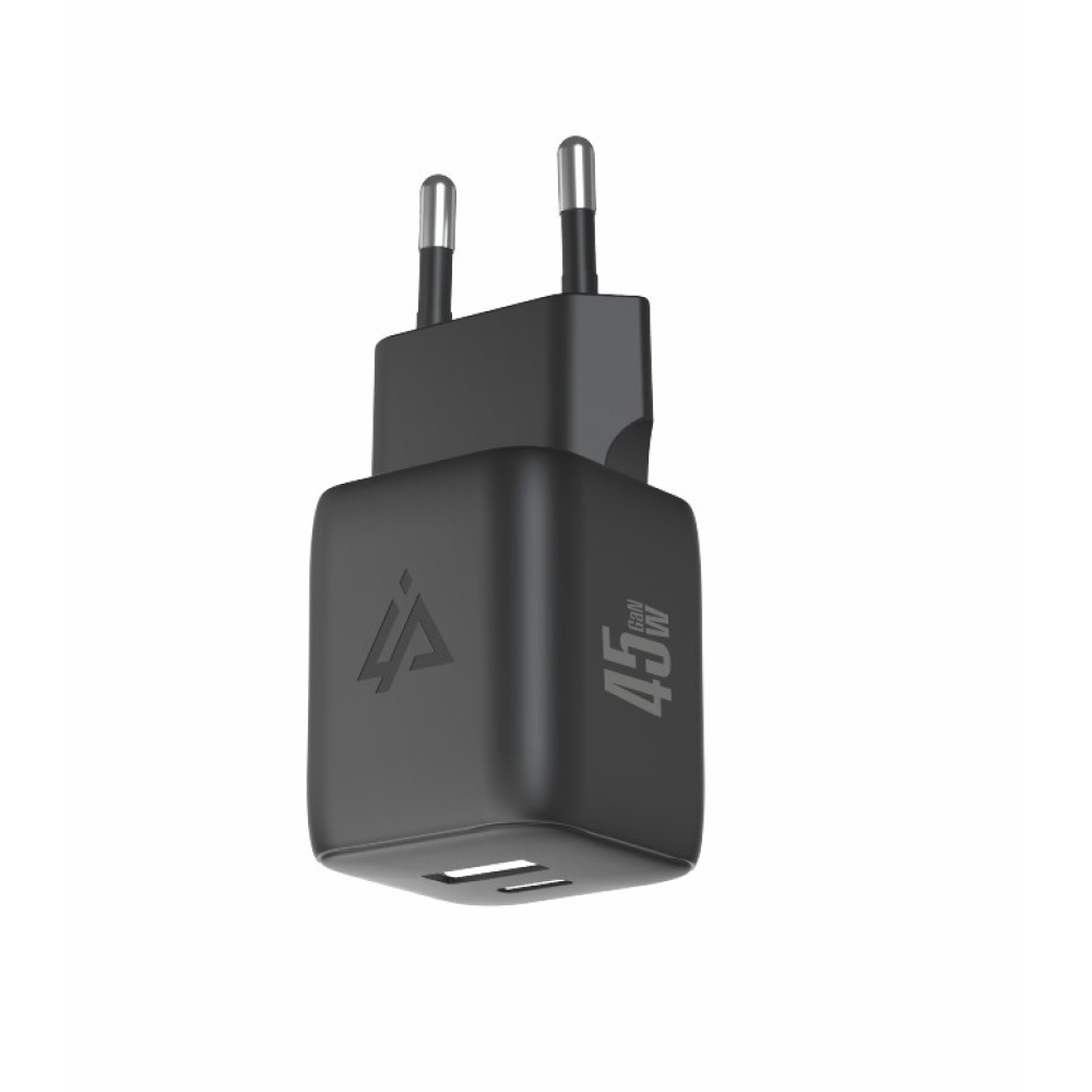 iPEAX GaN Sieťová nabíjačka 45 W, 1x USB-C a 1x USB-A - čierna