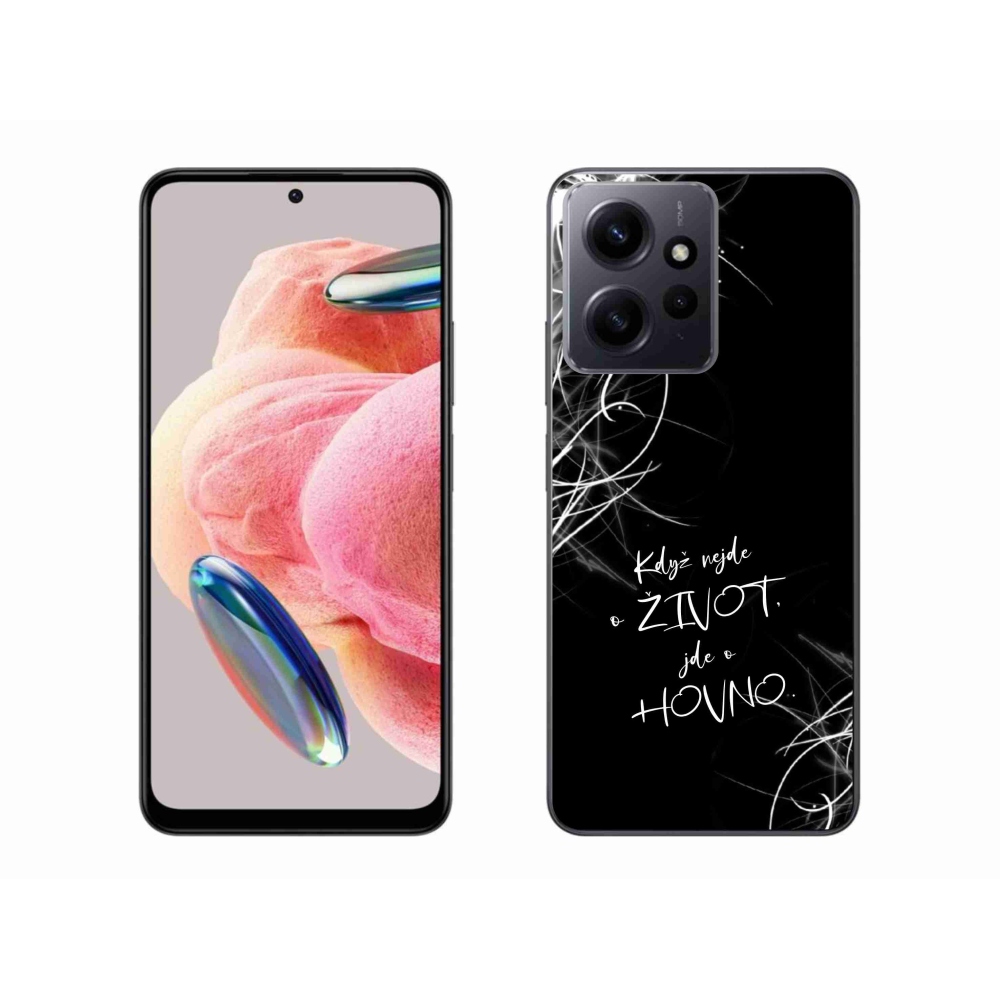 Gélový kryt mmCase na Xiaomi Redmi Note 12 4G - vtipný text 16 čierne pozadie