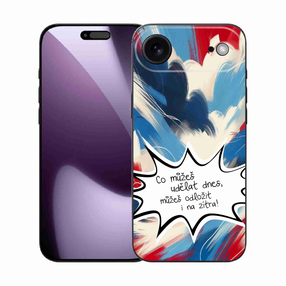 Gélový kryt mmCase na iPhone 17 Air - vtipný text 9 biele pozadie