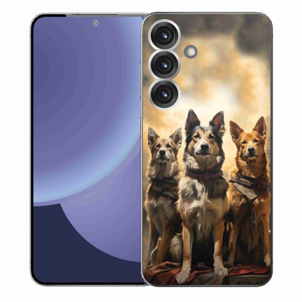 Gélový kryt mmCase na Samsung Galaxy S25+ - tri psy