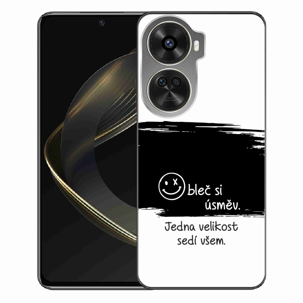 Gélový kryt mmCase na Huawei Nova 12 SE - vtipný text 8 čiernobiele pozadie