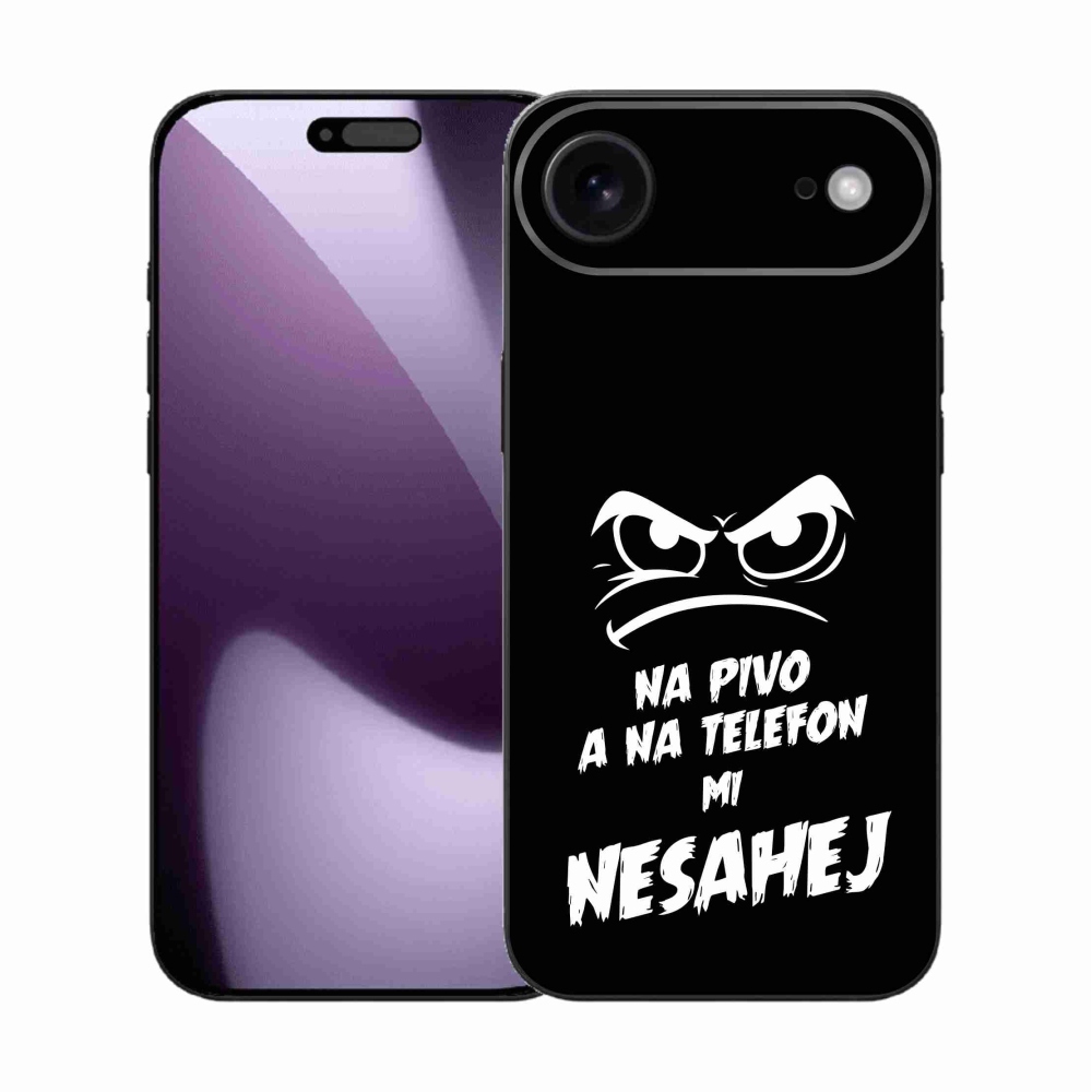 Gélový kryt mmCase na iPhone 17 Air - pivný motív 2 čierne pozadie