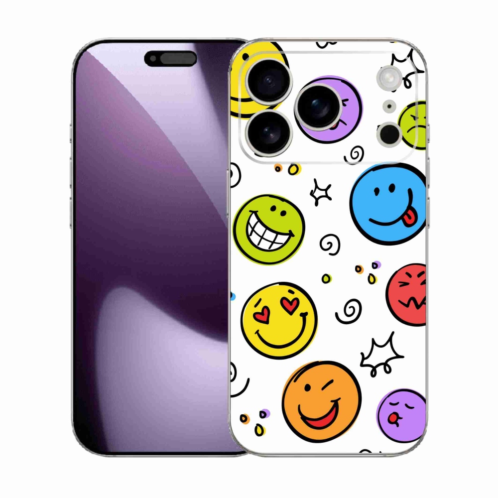 Gélový kryt mmCase na iPhone 17 Pro - smajlíci