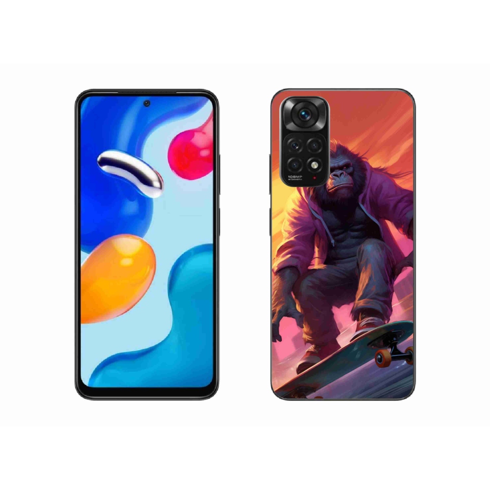 Gélový kryt mmCase na Xiaomi Redmi Note 11S 4G - gorila na skateboarde