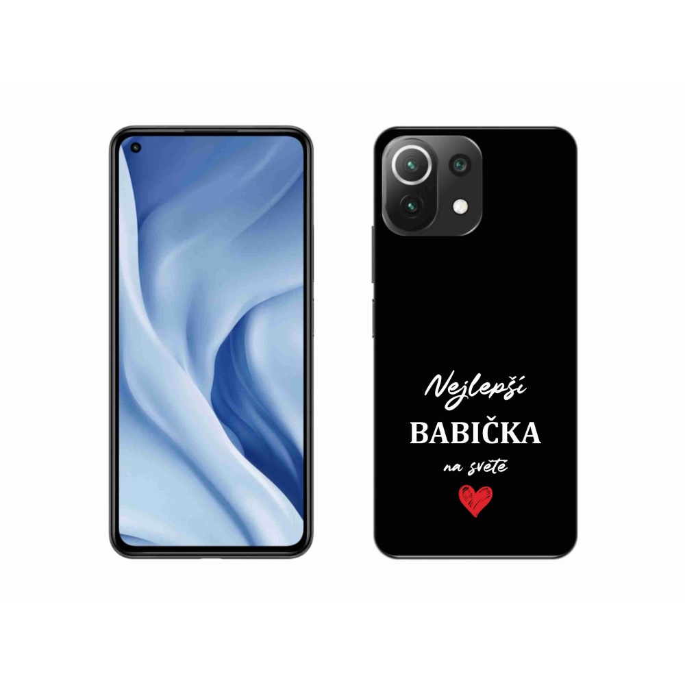 Gélový kryt mmCase na Xiaomi Mi 11 Lite 4G/5G - najlepšia babička 1 čierne pozadie