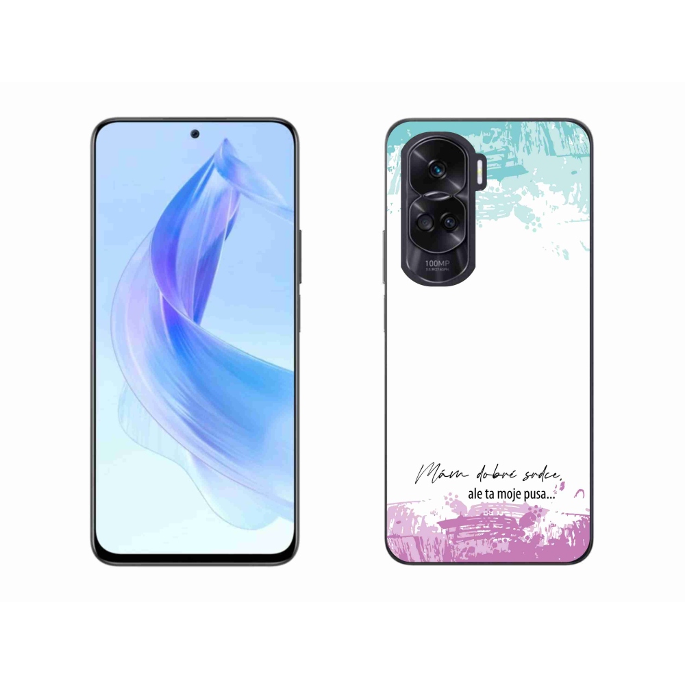 Gélový kryt mmCase na Honor 90 Lite - vtipný text 3 biele pozadie