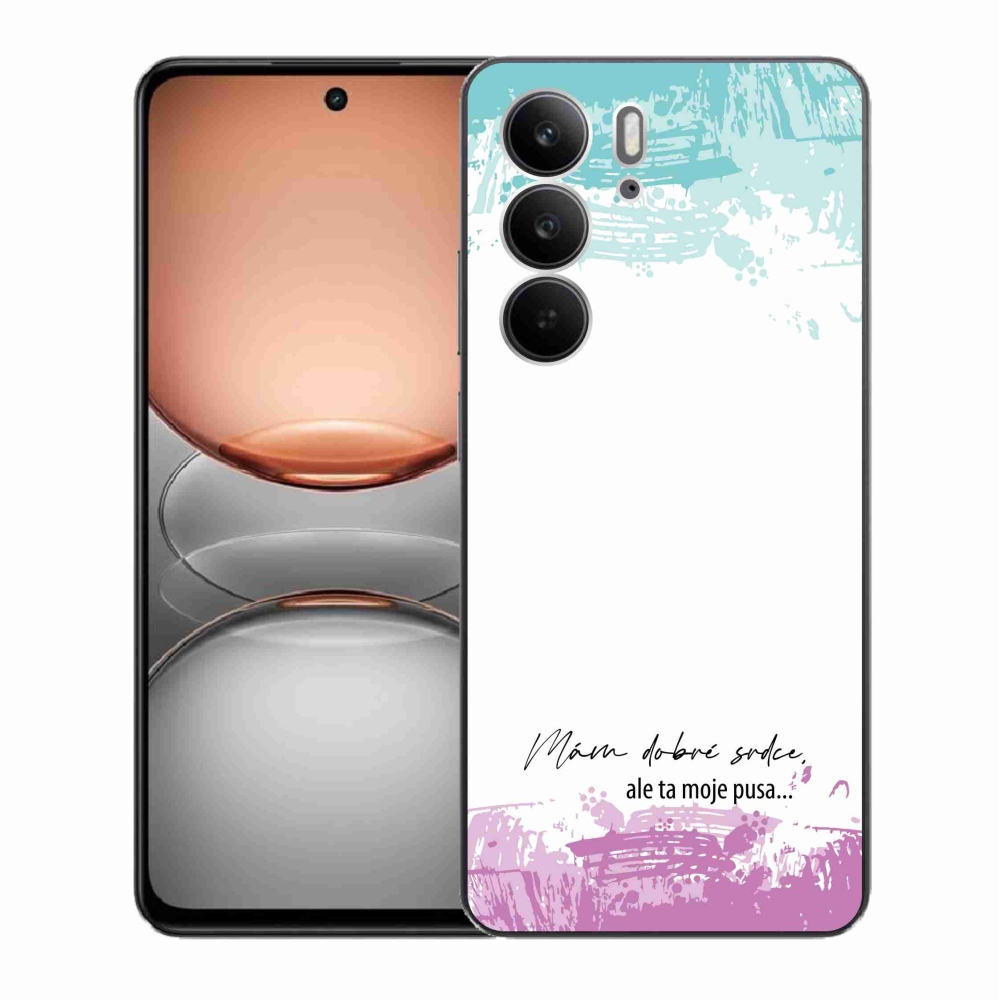 Gélový kryt mmCase na Realme C75 - vtipný text 3 biele pozadie