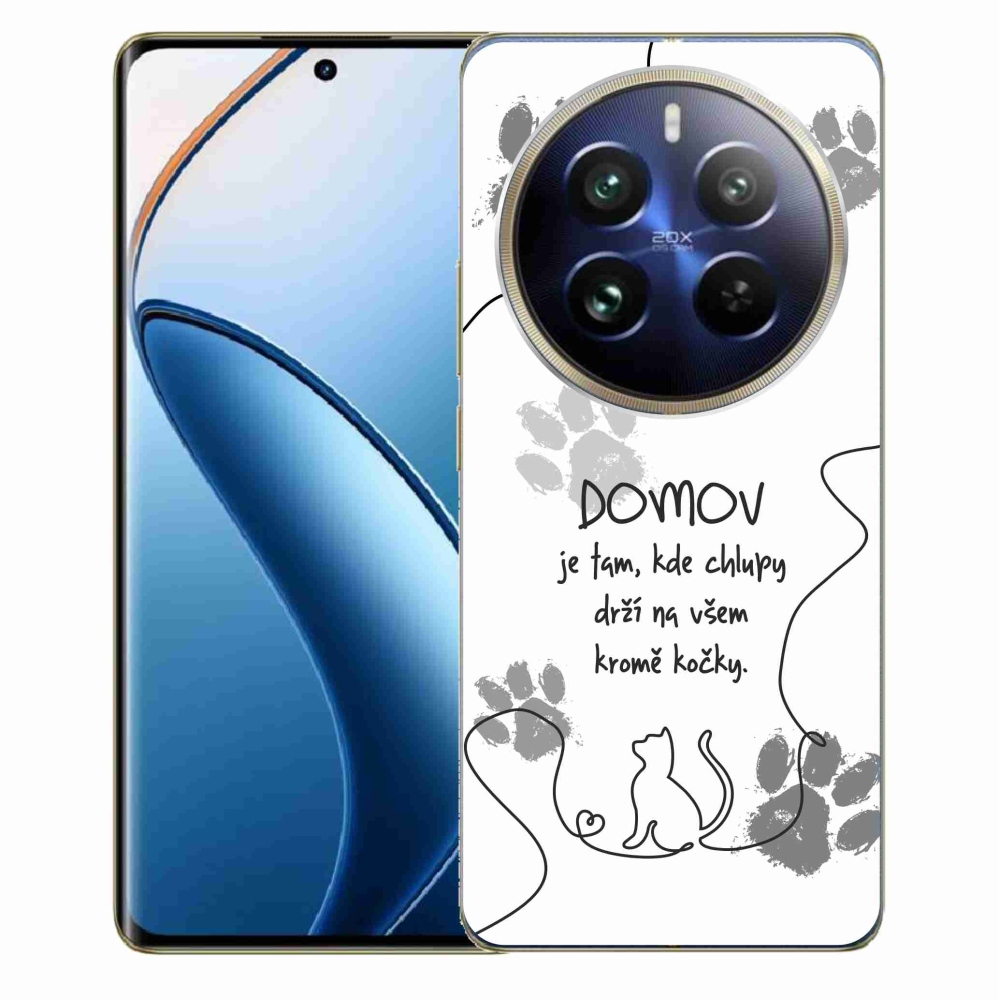 Gélový kryt mmCase na Realme 12 Pro 5G/12 Pro+ 5G - mačacie motív biele pozadie