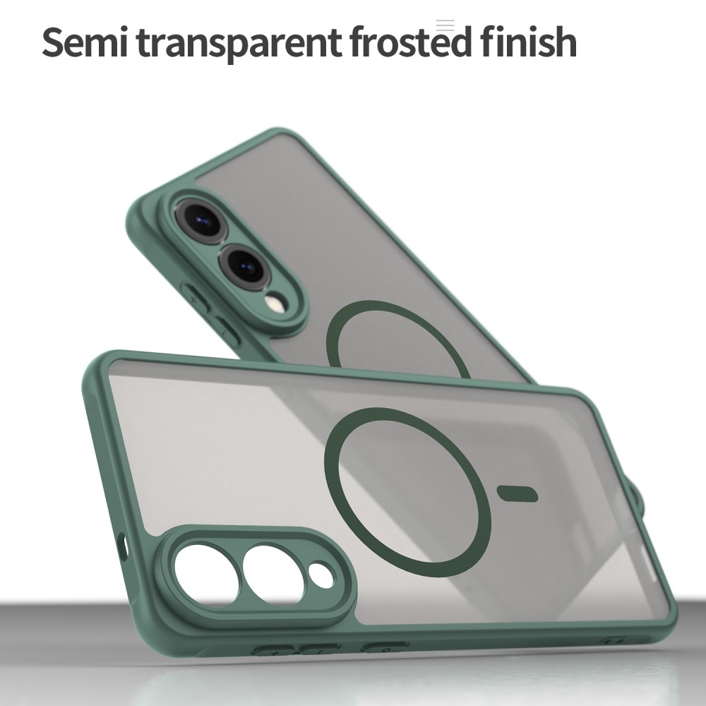 Case matný gélový obal s MagSafe na Samsung Galaxy S25 Edge - zelený