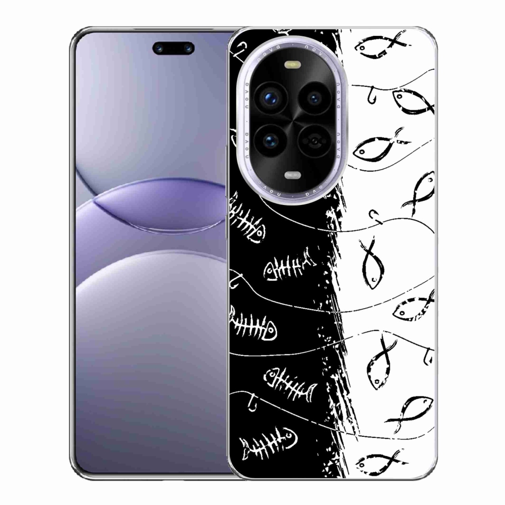 Gélový kryt mmCase na Huawei Nova 13 Pro 5G - kostry a rybky