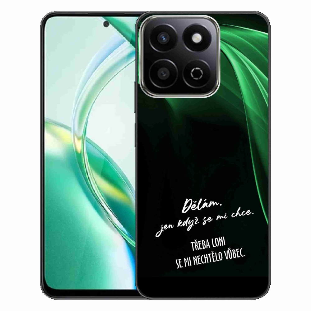 Gélový kryt mmCase na Honor 200 Smart 5G - vtipný text 12 čierne pozadie